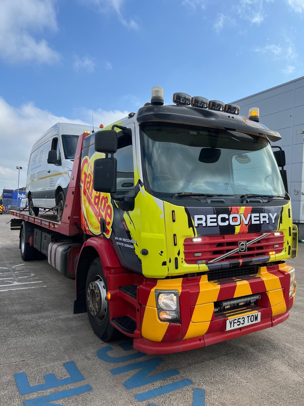 The Garage Clydebank recovery truck on the road